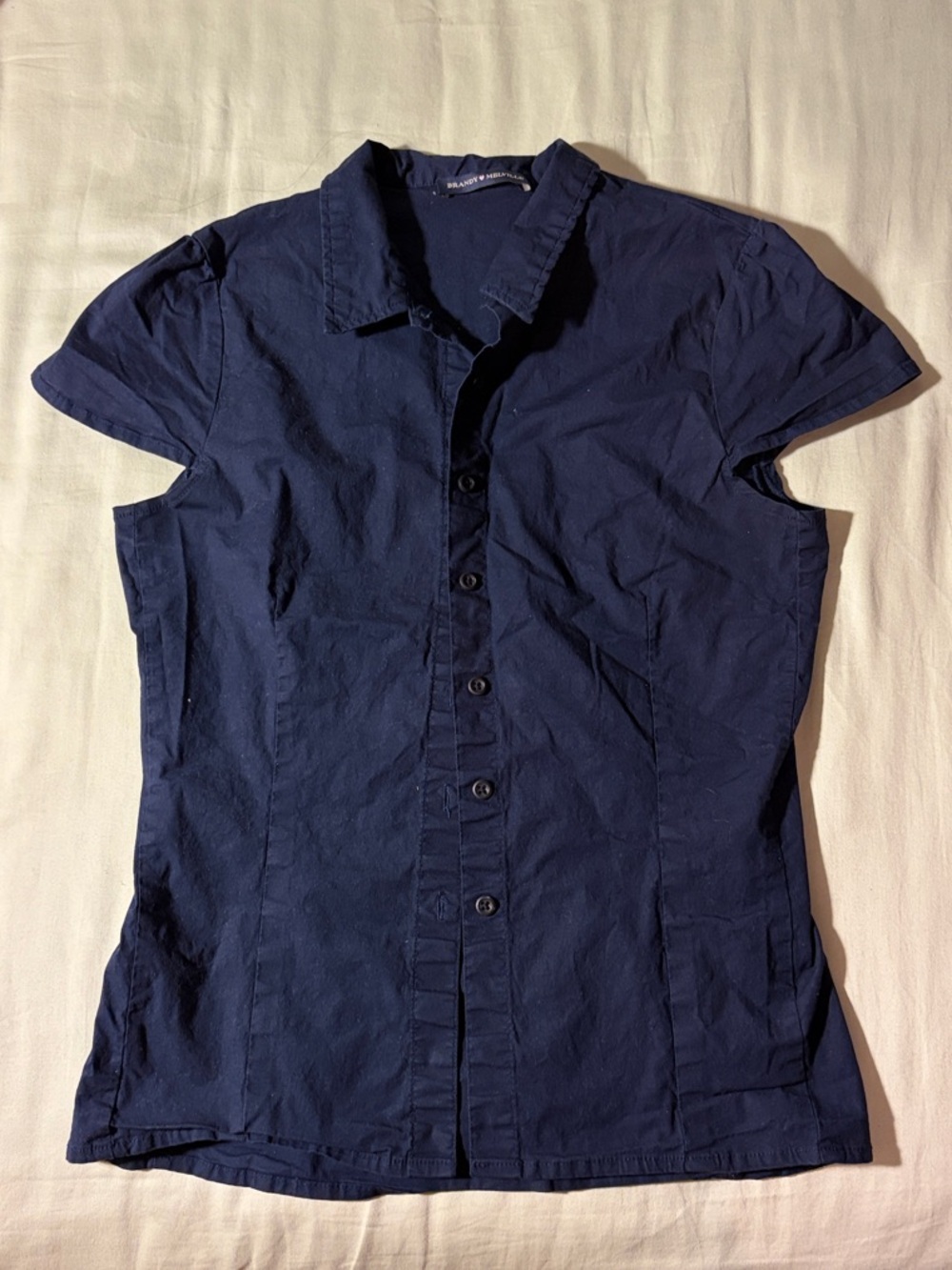 Brandy Melville Navy Button-down Top